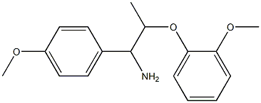 2-(2-methoxyphenoxy)-1-(4-methoxyphenyl)propan-1-amine 结构式