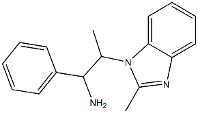 2-(2-methyl-1H-1,3-benzodiazol-1-yl)-1-phenylpropan-1-amine 结构式