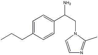 2-(2-methyl-1H-imidazol-1-yl)-1-(4-propylphenyl)ethanamine 结构式