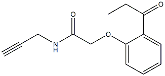 2-(2-propionylphenoxy)-N-prop-2-ynylacetamide 结构式