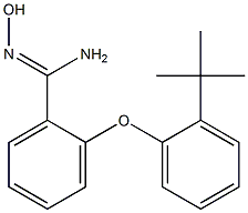 2-(2-tert-butylphenoxy)-N'-hydroxybenzene-1-carboximidamide 结构式