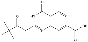 2-(3,3-dimethyl-2-oxobutyl)-4-oxo-3,4-dihydroquinazoline-7-carboxylic acid 结构式