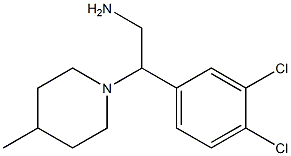 2-(3,4-dichlorophenyl)-2-(4-methylpiperidin-1-yl)ethan-1-amine 结构式