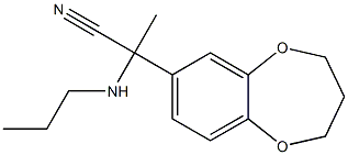 2-(3,4-dihydro-2H-1,5-benzodioxepin-7-yl)-2-(propylamino)propanenitrile 结构式