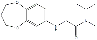 2-(3,4-dihydro-2H-1,5-benzodioxepin-7-ylamino)-N-methyl-N-(propan-2-yl)acetamide 结构式