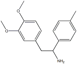2-(3,4-dimethoxyphenyl)-1-(4-methylphenyl)ethanamine 结构式
