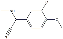 2-(3,4-dimethoxyphenyl)-2-(methylamino)acetonitrile 结构式