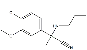 2-(3,4-dimethoxyphenyl)-2-(propylamino)propanenitrile 结构式