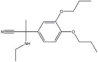 2-(3,4-dipropoxyphenyl)-2-(ethylamino)propanenitrile 结构式