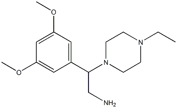 2-(3,5-dimethoxyphenyl)-2-(4-ethylpiperazin-1-yl)ethan-1-amine 结构式