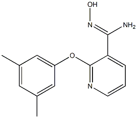 2-(3,5-dimethylphenoxy)-N'-hydroxypyridine-3-carboximidamide 结构式