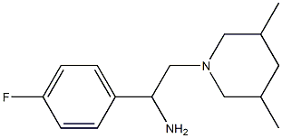 2-(3,5-dimethylpiperidin-1-yl)-1-(4-fluorophenyl)ethanamine 结构式