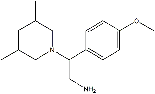 2-(3,5-dimethylpiperidin-1-yl)-2-(4-methoxyphenyl)ethanamine 结构式