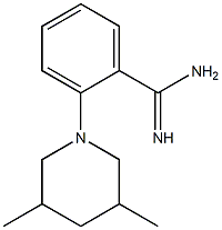 2-(3,5-dimethylpiperidin-1-yl)benzene-1-carboximidamide 结构式