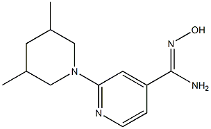 2-(3,5-dimethylpiperidin-1-yl)-N'-hydroxypyridine-4-carboximidamide 结构式