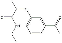 2-(3-acetylphenoxy)-N-ethylpropanamide 结构式