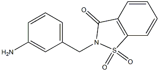 2-(3-aminobenzyl)-1,2-benzisothiazol-3(2H)-one 1,1-dioxide 结构式