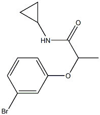 2-(3-bromophenoxy)-N-cyclopropylpropanamide 结构式