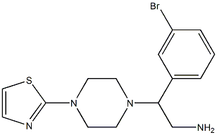 2-(3-bromophenyl)-2-[4-(1,3-thiazol-2-yl)piperazin-1-yl]ethan-1-amine 结构式