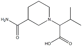 2-(3-carbamoylpiperidin-1-yl)-3-methylbutanoic acid 结构式