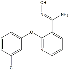 2-(3-chlorophenoxy)-N'-hydroxypyridine-3-carboximidamide 结构式