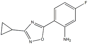 2-(3-cyclopropyl-1,2,4-oxadiazol-5-yl)-5-fluoroaniline 结构式