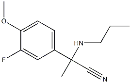 2-(3-fluoro-4-methoxyphenyl)-2-(propylamino)propanenitrile 结构式