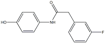 2-(3-fluorophenyl)-N-(4-hydroxyphenyl)acetamide 结构式