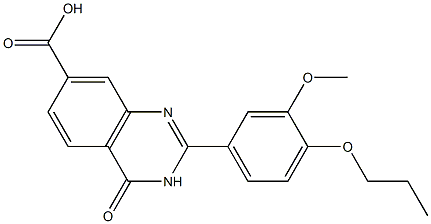 2-(3-methoxy-4-propoxyphenyl)-4-oxo-3,4-dihydroquinazoline-7-carboxylic acid 结构式