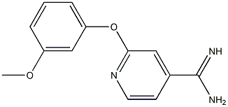 2-(3-methoxyphenoxy)pyridine-4-carboximidamide 结构式