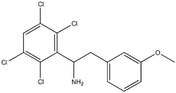 2-(3-methoxyphenyl)-1-(2,3,5,6-tetrachlorophenyl)ethan-1-amine 结构式