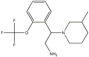 2-(3-methylpiperidin-1-yl)-2-[2-(trifluoromethoxy)phenyl]ethan-1-amine 结构式
