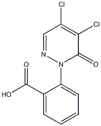 2-(4,5-dichloro-6-oxo-1,6-dihydropyridazin-1-yl)benzoic acid 结构式