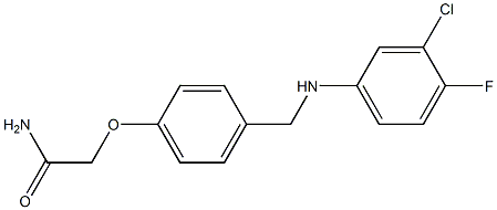 2-(4-{[(3-chloro-4-fluorophenyl)amino]methyl}phenoxy)acetamide 结构式