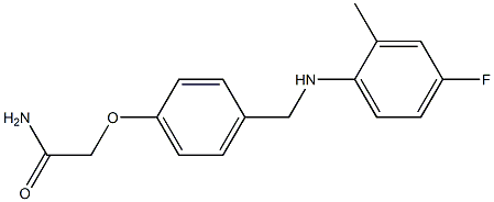 2-(4-{[(4-fluoro-2-methylphenyl)amino]methyl}phenoxy)acetamide 结构式
