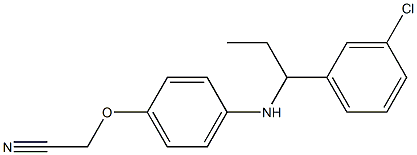 2-(4-{[1-(3-chlorophenyl)propyl]amino}phenoxy)acetonitrile 结构式