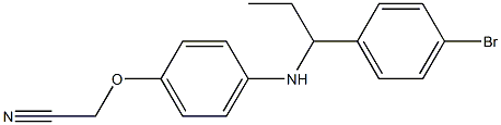 2-(4-{[1-(4-bromophenyl)propyl]amino}phenoxy)acetonitrile 结构式