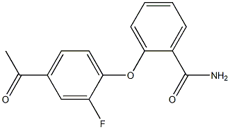 2-(4-acetyl-2-fluorophenoxy)benzamide 结构式