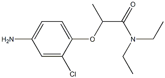 2-(4-amino-2-chlorophenoxy)-N,N-diethylpropanamide 结构式