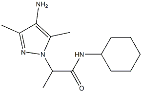 2-(4-amino-3,5-dimethyl-1H-pyrazol-1-yl)-N-cyclohexylpropanamide 结构式