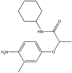 2-(4-amino-3-methylphenoxy)-N-cyclohexylpropanamide 结构式