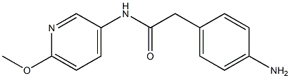 2-(4-aminophenyl)-N-(6-methoxypyridin-3-yl)acetamide 结构式