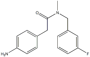 2-(4-aminophenyl)-N-[(3-fluorophenyl)methyl]-N-methylacetamide 结构式