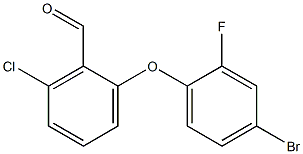 2-(4-bromo-2-fluorophenoxy)-6-chlorobenzaldehyde 结构式