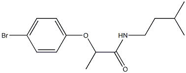 2-(4-bromophenoxy)-N-(3-methylbutyl)propanamide 结构式