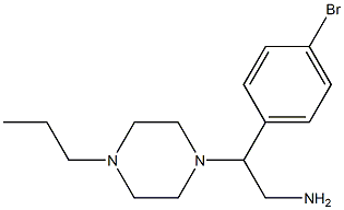 2-(4-bromophenyl)-2-(4-propylpiperazin-1-yl)ethanamine 结构式
