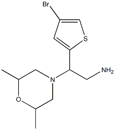 2-(4-bromothiophen-2-yl)-2-(2,6-dimethylmorpholin-4-yl)ethan-1-amine 结构式