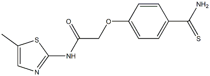 2-(4-carbamothioylphenoxy)-N-(5-methyl-1,3-thiazol-2-yl)acetamide 结构式