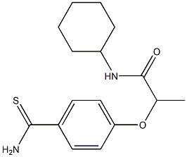 2-(4-carbamothioylphenoxy)-N-cyclohexylpropanamide 结构式