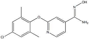 2-(4-chloro-2,6-dimethylphenoxy)-N'-hydroxypyridine-4-carboximidamide 结构式